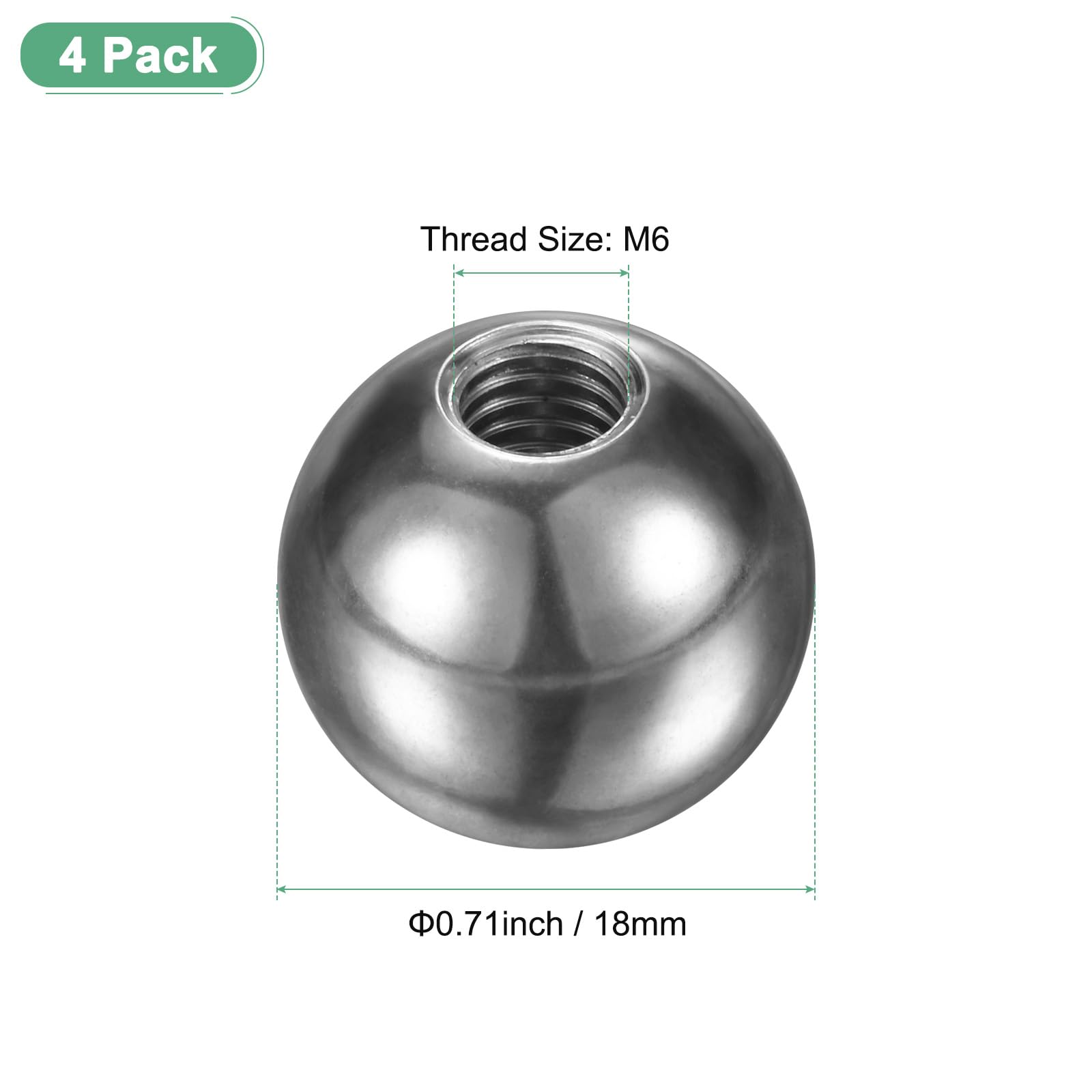 M METERXITY 4Pcs Threaded Ball Nut Knobs - Image 3