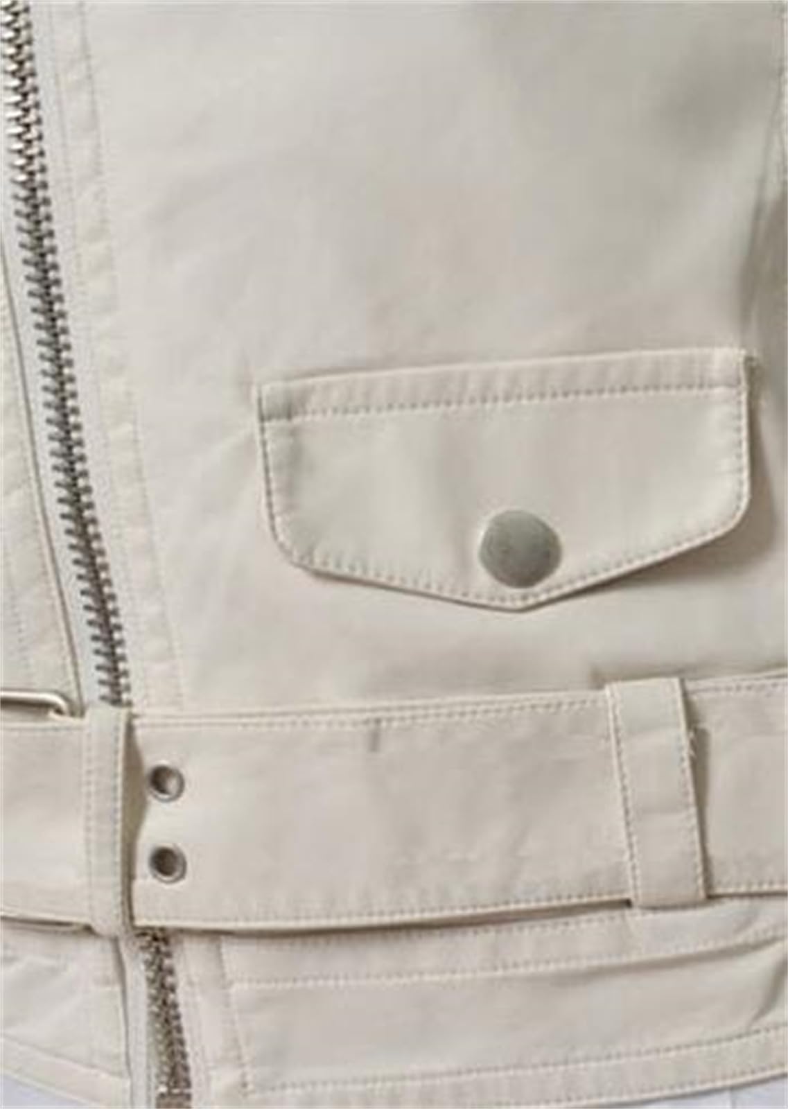 Chaleco de piel para hombre, con cremallera, de piel sintética, con cordones, para moto, equipo punk