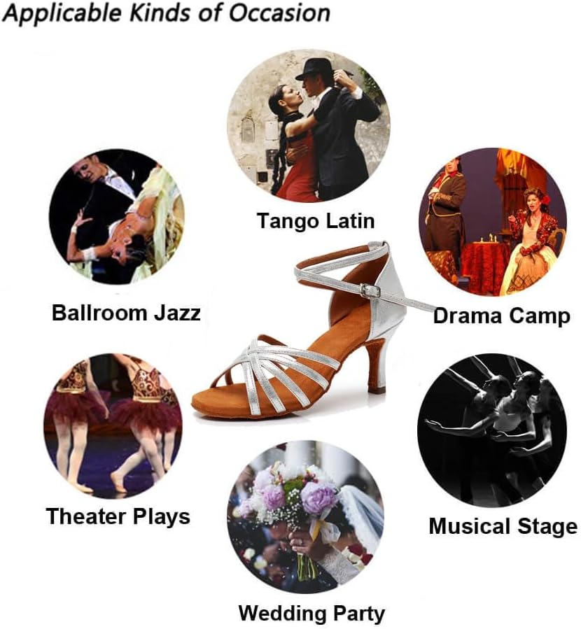 MSMAX Women's Practice Ballroom Dancing Shoes Indoor Performance Latin Dance Shoes for Woman - Image 4