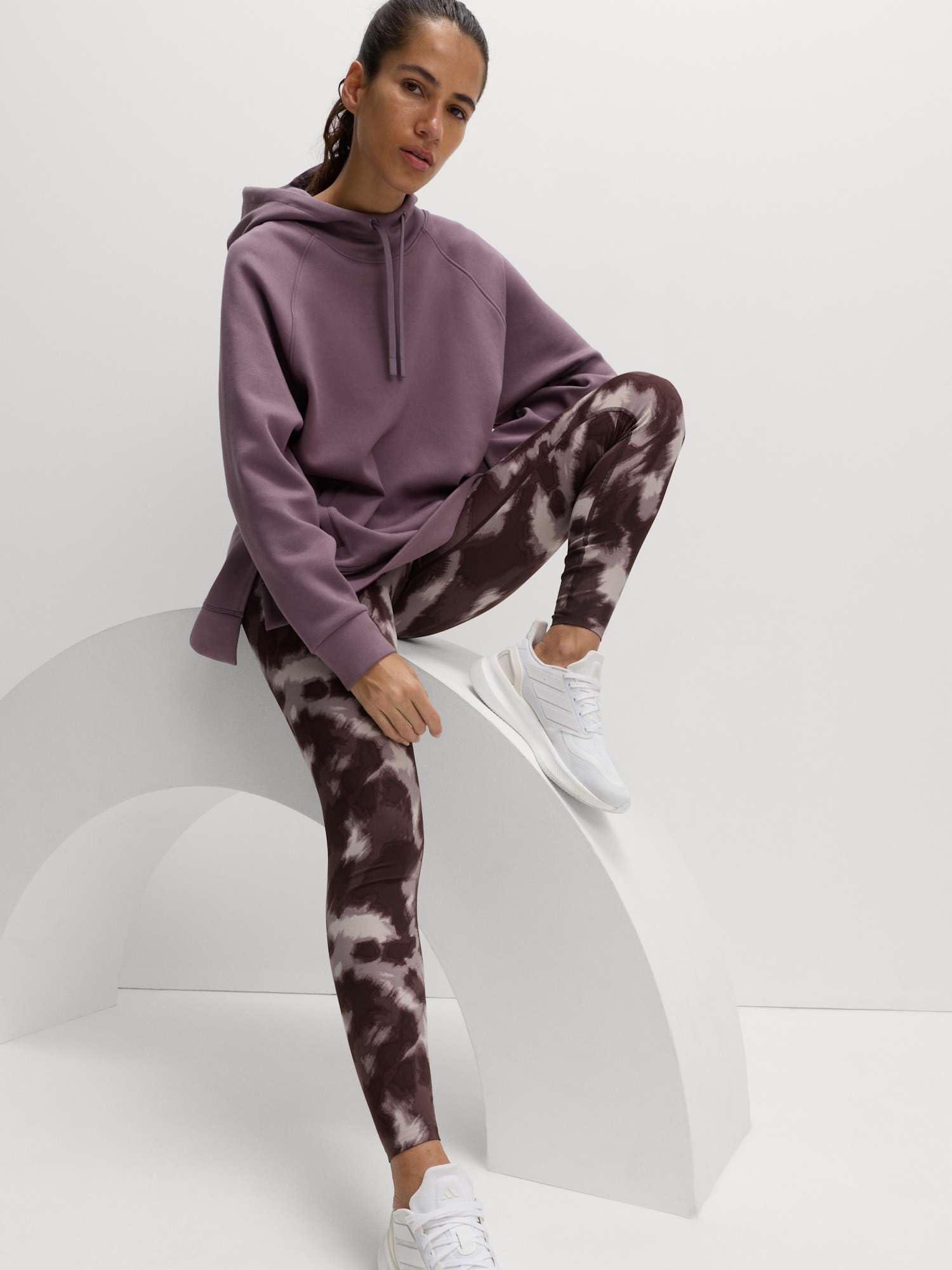 Marks & Spencer Sudadera de Yoga Larga con Capucha para Mujer, Ajuste Relajado, Absorbe la Humedad