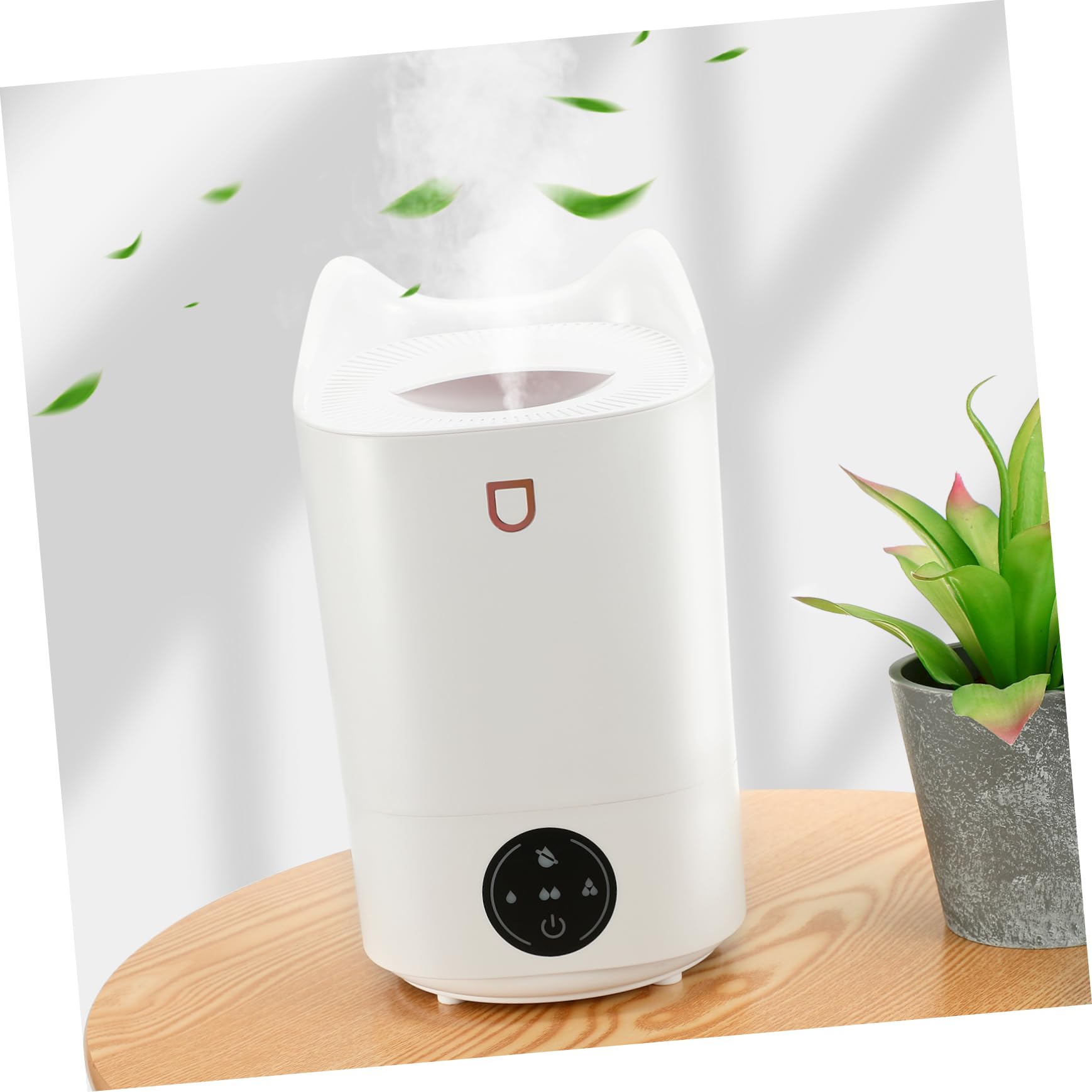 Umidificatore 3.1l Bianco in Plastica, Touch Screen Portatile | Ambienti Piccoli e Scrivania, Design Minimalista e Linee Eleganti, Controllo Pannello Intuitivo