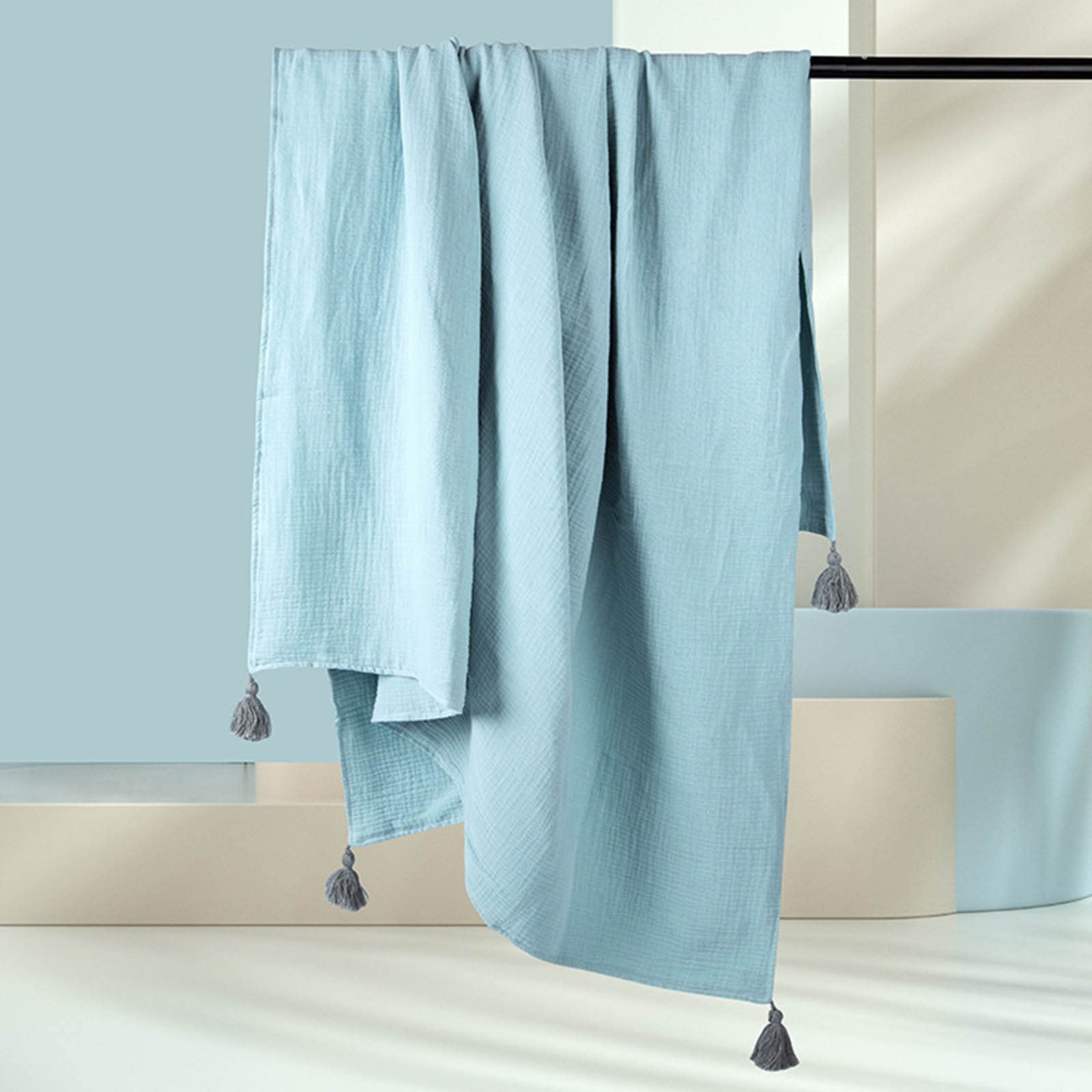 120x150cm Bambino Ricezione Coperta Morbido Cotone 4 Strati Mussola Garza di Cotone Solido Sacchetto Neonati Asciugamano Da Bagno Copertura Coperta Per Neonati Neonati