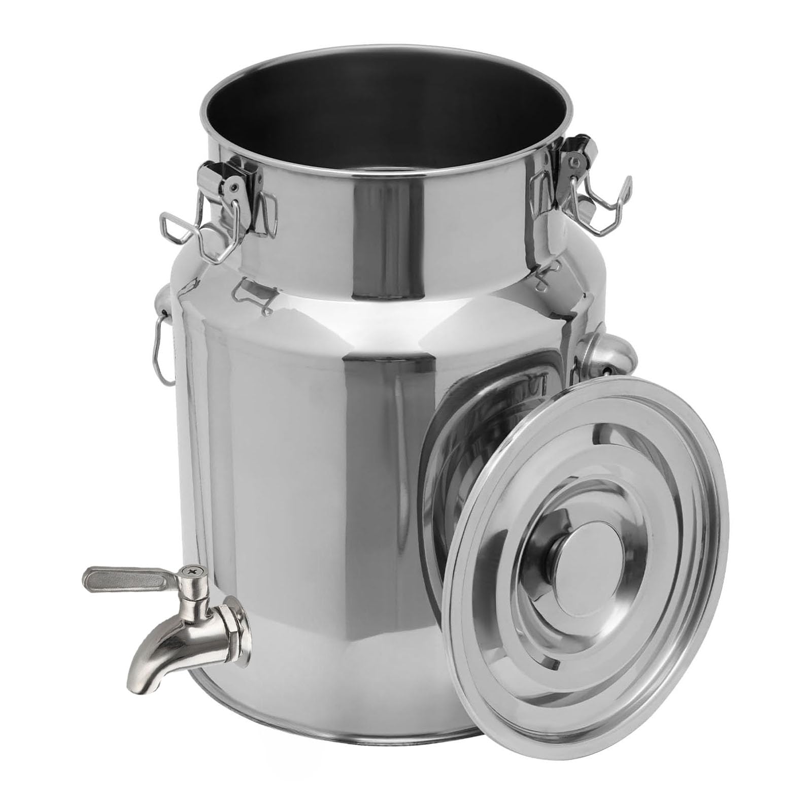 SaryEdge Stainless Steel Milk Jug Milk Transport Barrels with Tap and Sealed Lid for Storing Liquids and Solids,18L,9L,9L