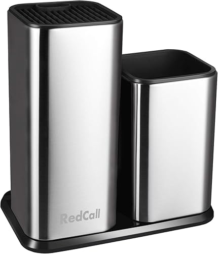 Miniatura 7 de RedCall Soporte universal para cuchillos de cocina, bloque de cuchillos universal de acero inoxidable sin cuchillos para encimera, moderno soporte