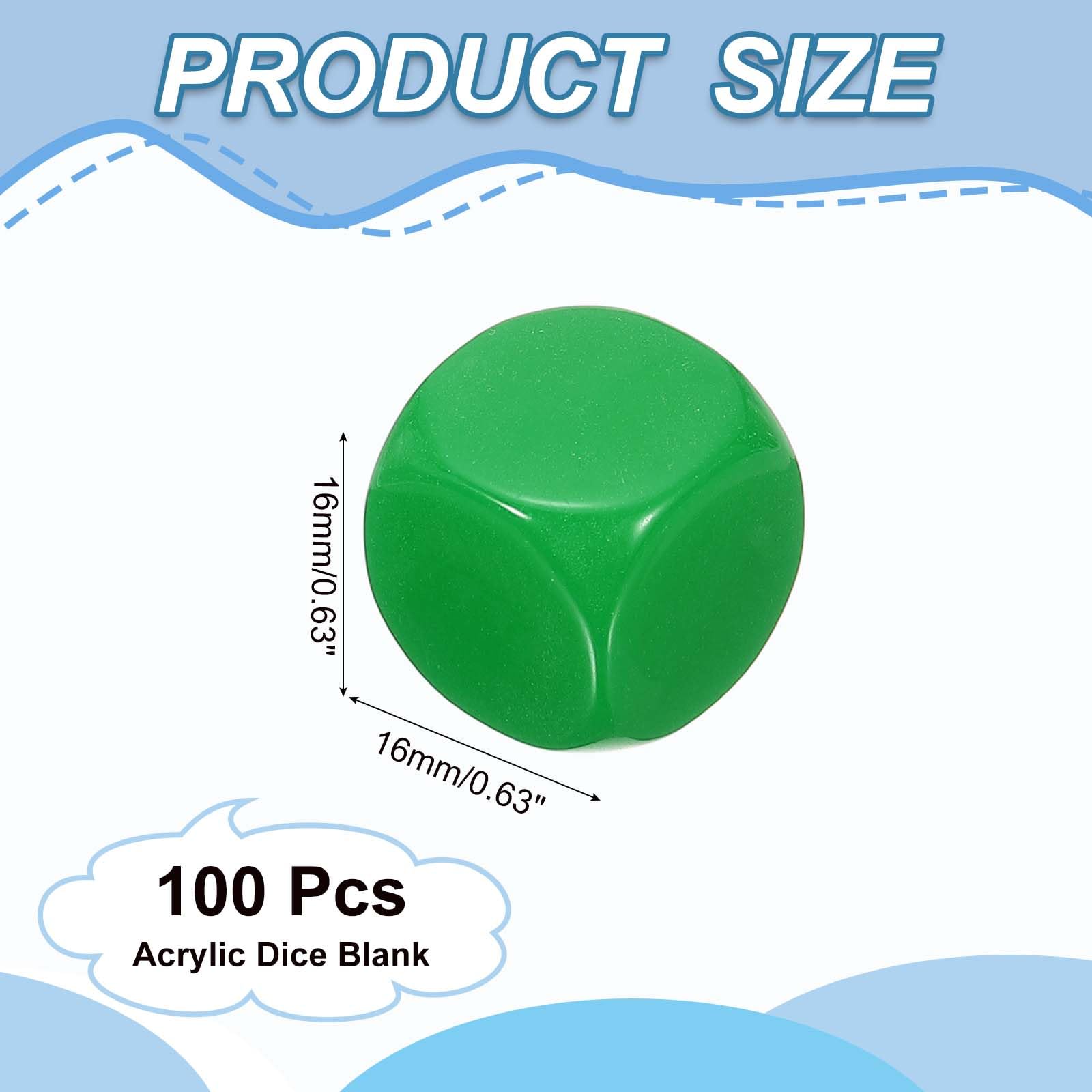 PATIKIL 16 mm Acrylic Dice Blank - Image 2