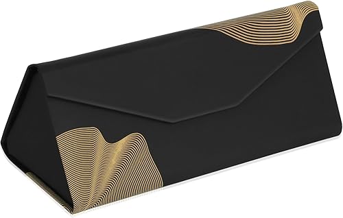 RayLove Glasses Case,Foldable Glass Case Magnetic Folding Hard Shell Sunglass Case for Sunglasses Eyeglasses Reading Glass