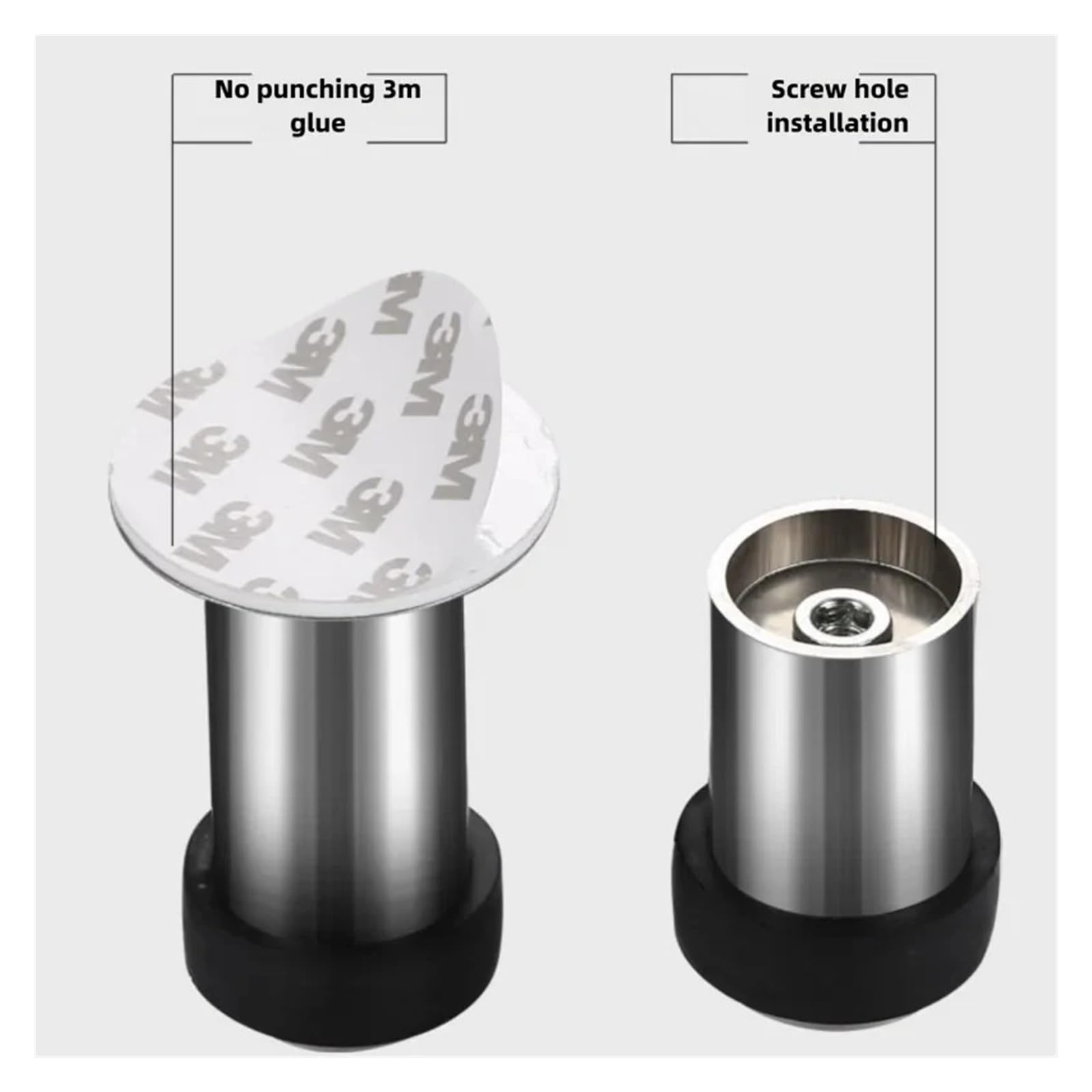 Tope De Puerta De Goma For Piso, For Puerta Interior Del Hogar(8cm-3pcs)