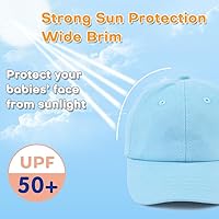 Vista 2 de Peecabe Gorra de béisbol para niños pequeños, unisex, de algodón, ajustable, para bebés, niños, gorra de béisbol para niñas de 1 a 5 años