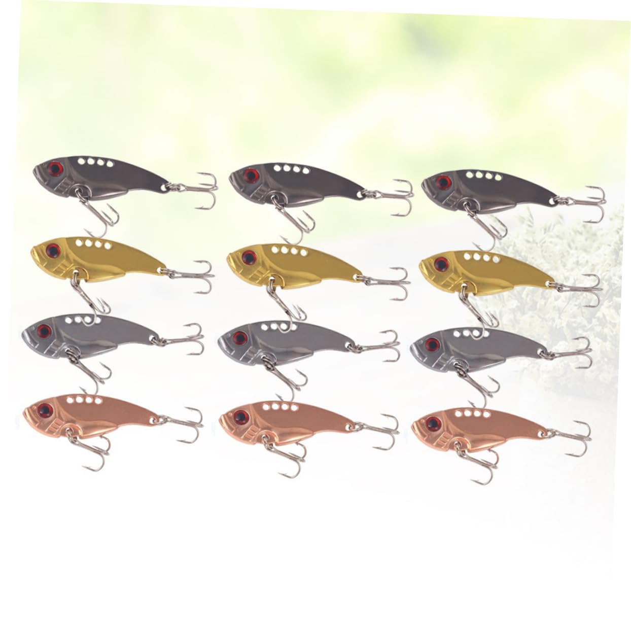 Toddmomy Pièces Appâts pour La Pêche Hameçon Triple Aux Leurres Durs Cuillère De Pêche Leurres Appâts pour Poissons Appât De Natation pour Basse Eau Fraiche Faire Tourner Faux Appât