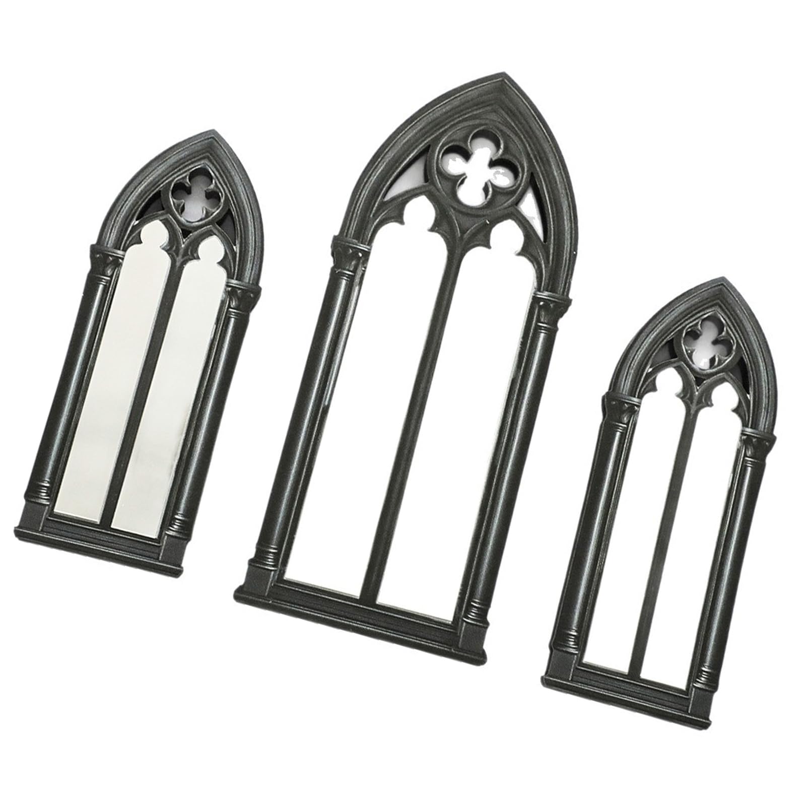 Kangnice Rustics Window Frame Wall Decors Wooden Farmhouse Wall Art Decors Arched Cathedral Fake Window Home Decorations Gift Farmhouse Art