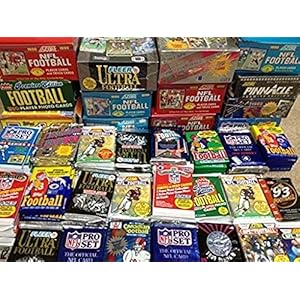 DREAM LOT OF OLD UNOPENED FOOTBALL CARDS IN PACKS 60 Cards in Packs from the Late 80s and Early 90s