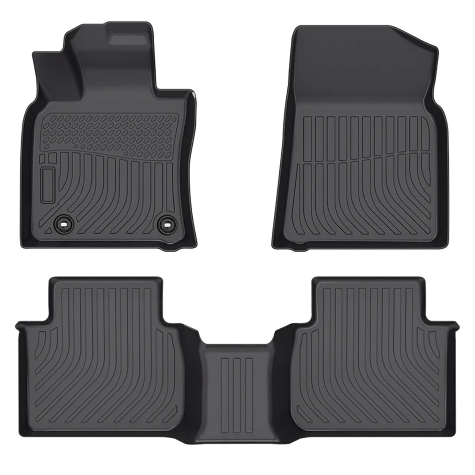 TPE Car Foot Mats Rubber Trunk Thermoformed Deep Dish Matting for Toyota Camry 2025 Carpet Floor Grey