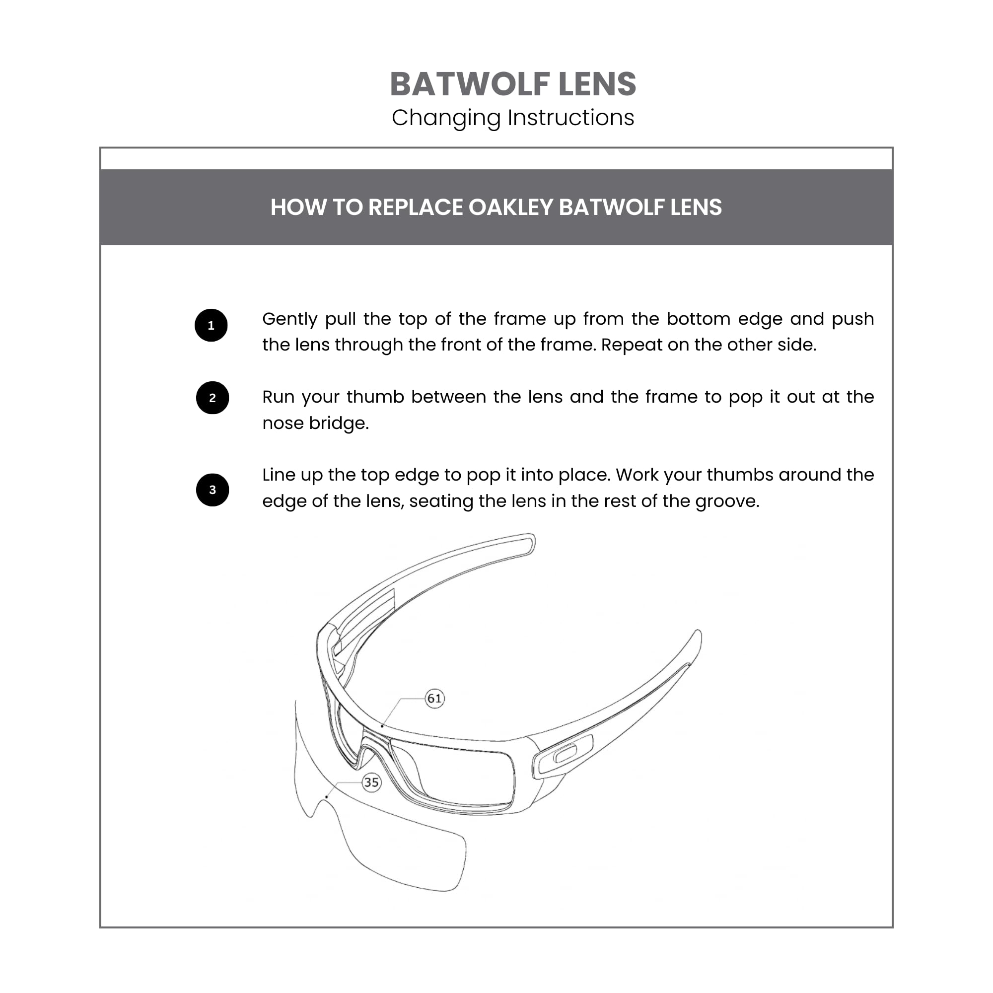 Oakley Batwolf - Lentes de repuesto para hombre y mujer, Iridio negro polarizado., 27