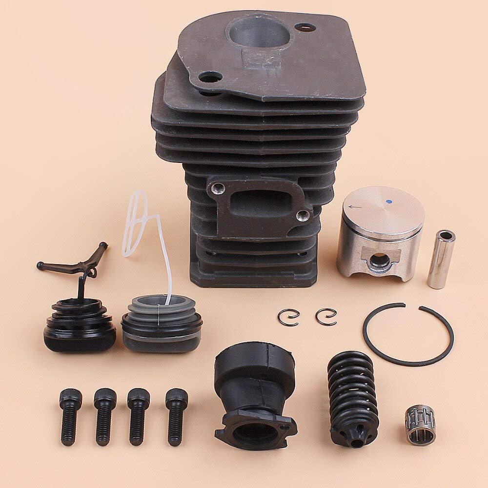 42mm Cilindro Pistone Buffer Molla Tappo Olio Combustibile Kit Collettore di Aspirazione Misura per Husqvarna 340 345 Gas Motosega Ricambi 503 87 02 76