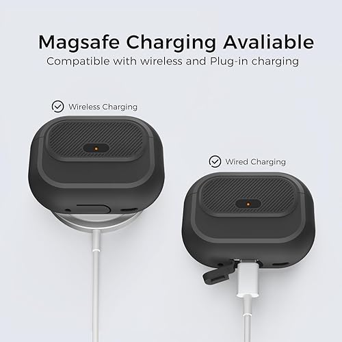 Miniatura 6 de Funda para AirPods Pro 2, con bloqueo Funda para AirPods Pro de una pieza (21 generación), funda protectora completa de silicona suave con bloqueo