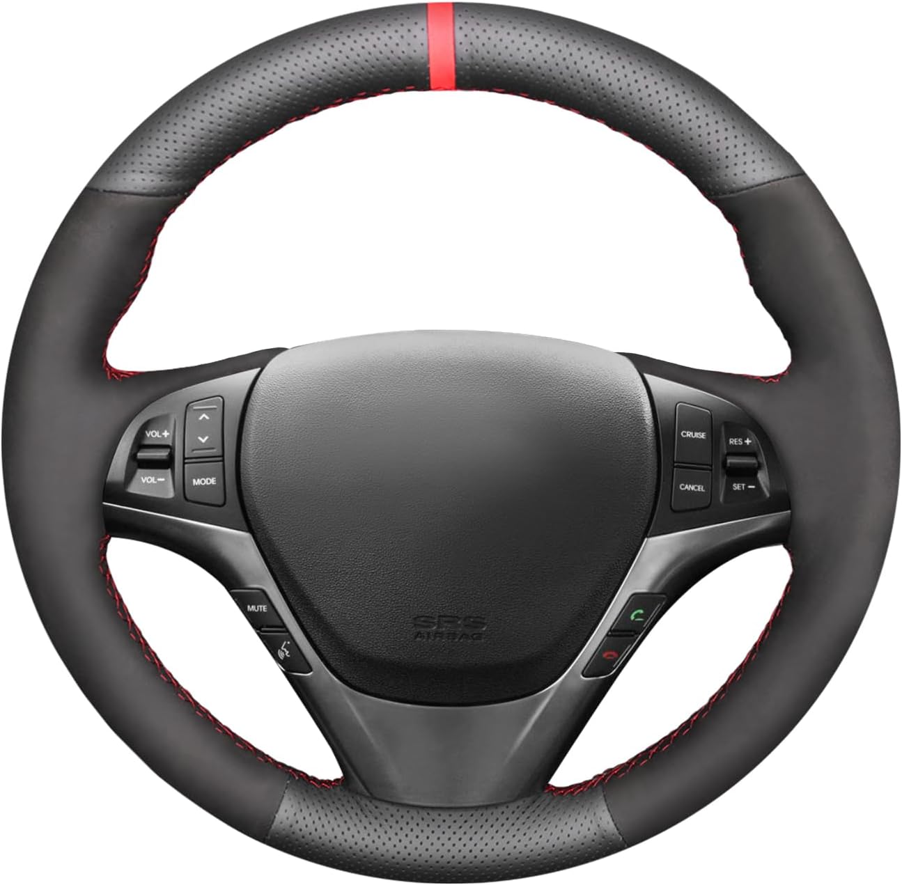 MEWANT Sewn Steering Wheel Cover for Hyundai Genesis Coupe 2010-2016 / Steering Wheels Accessories for Hyundai Genesis Coupe
