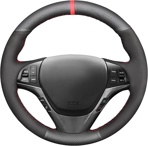 Miniatura 1 de MEWANT Funda cosida para volante Hyundai Genesis Coupé 2010-2016Accesorios de volante para Hyundai Genesis Coupé