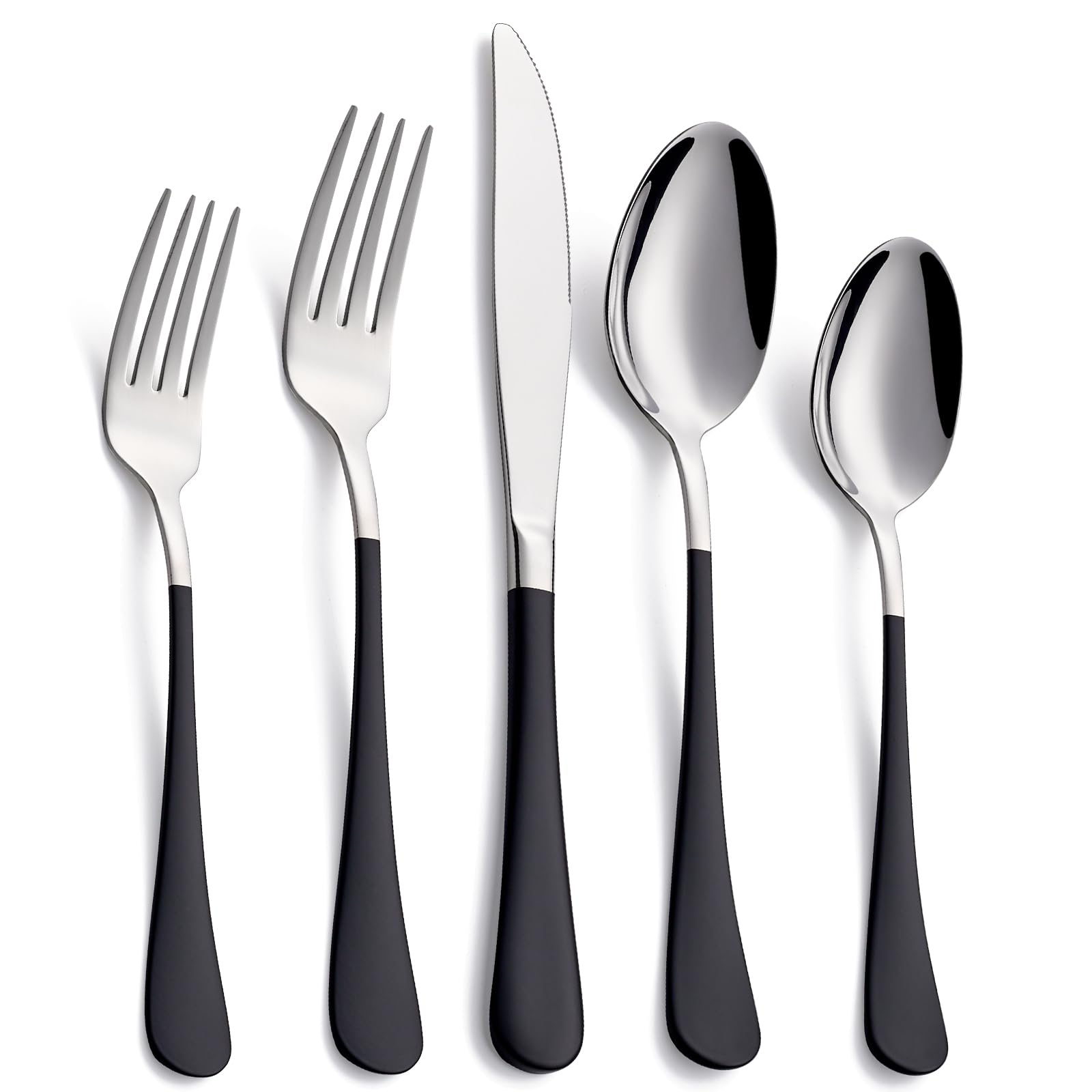 Moxinox 20-Piece Dark Black Silverware Set