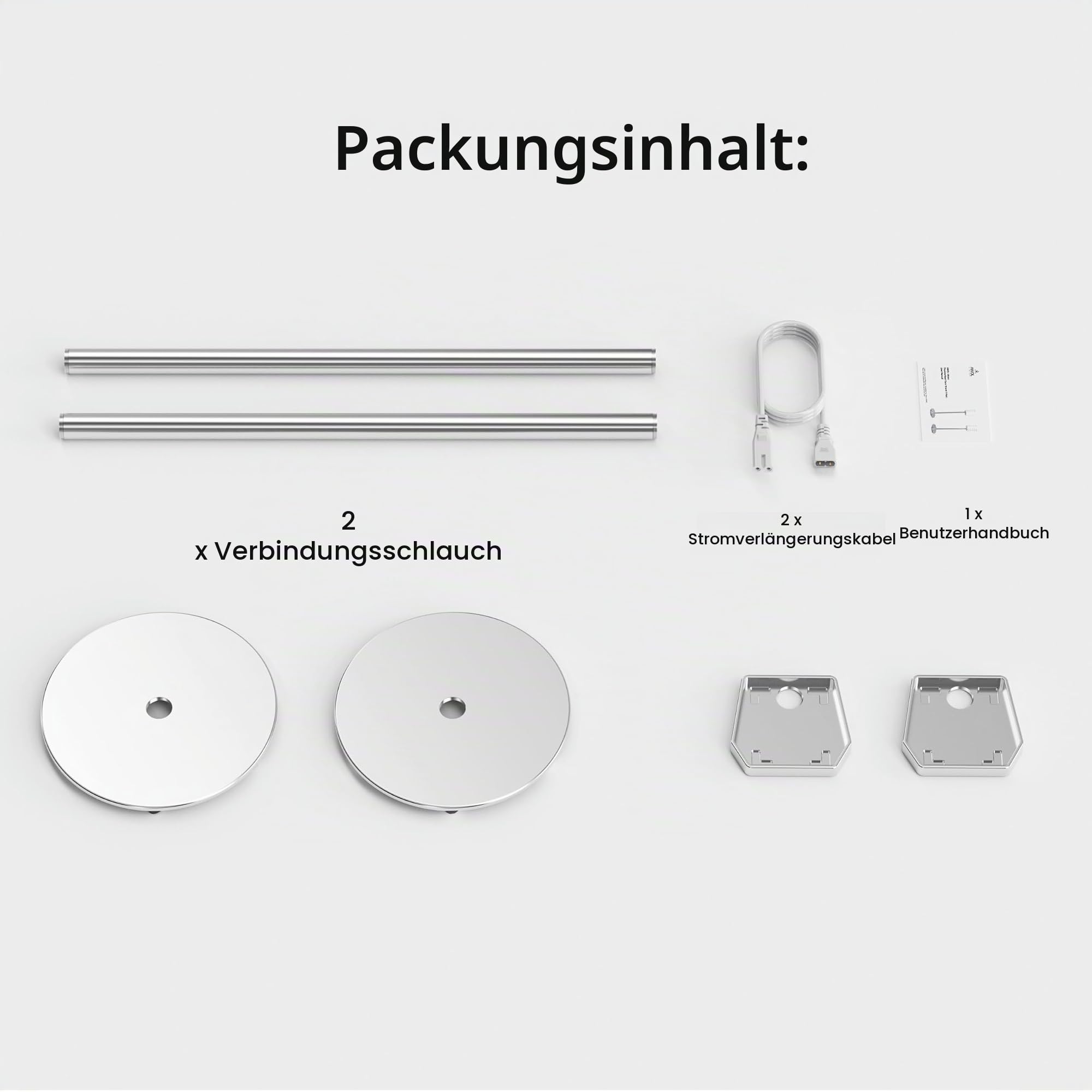 AWOL VISION ThunderBeat 5.5.2 Bodenständer 2er-Pack – Spezielle höhenverstellbare Lautsprecherständer für 5.5.2-Surround-Systeme, stabile Basis & maßgefertigtes Design (max. 4 kg Belastung)