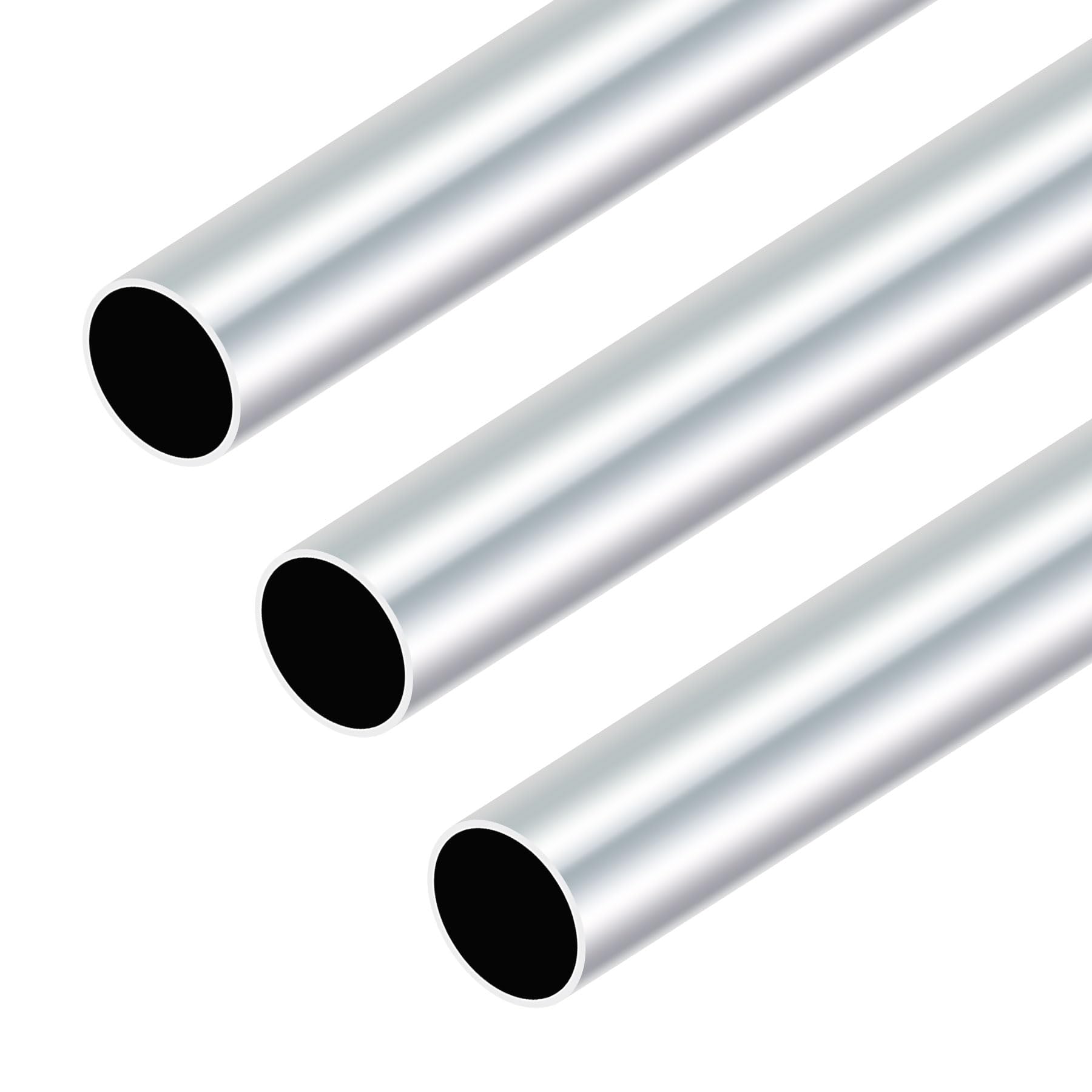 iMeistek 6063 Aluminium Tubes,25mm OD x 23mm ID x 300mm Length Seamless Aluminium Round Tubes for DIY Model,Industrial (3PCS)