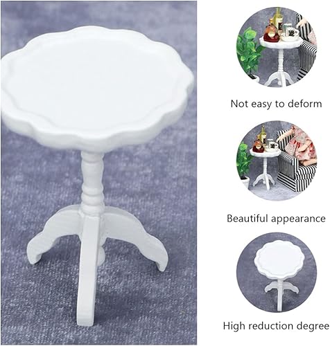 Miniatura 8 de Toyvian Miniatura Muñecas Casa de Muñecas Mesa Lateral Casa de Muñecas Miniatura 1 12 Mesa auxiliar Niños Juego de simulación Juguete Casa de