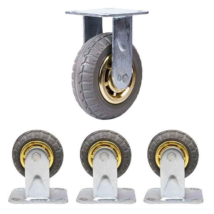 Buy Caster Wheels, Casters, Set of 4, 8 Inch, Rubber, Heavy Duty