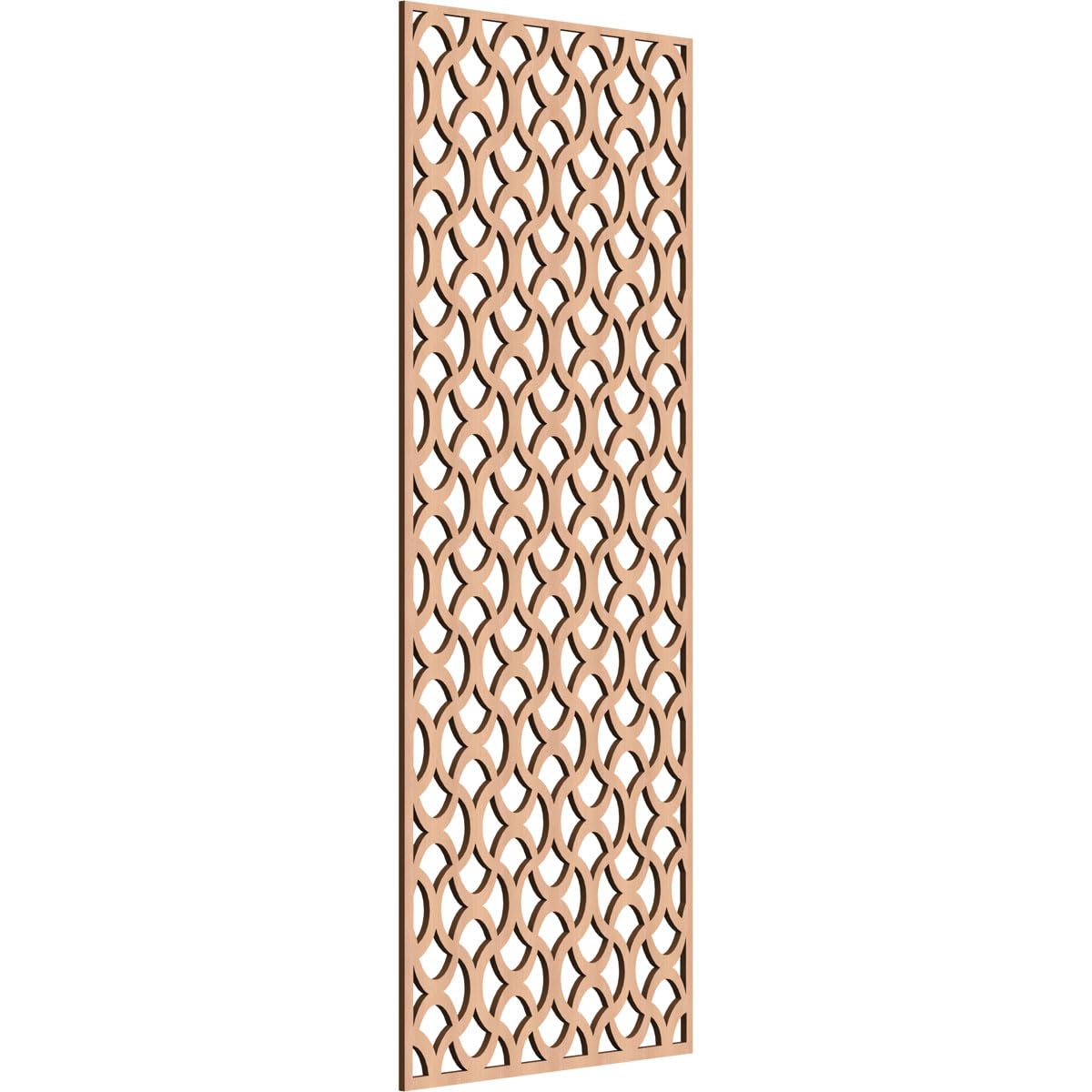 Resort Decorative Pierced Fretwork Wood Wall Panels, 25 3/8"W x 64 3/8"H x 3/8"T, Alder
