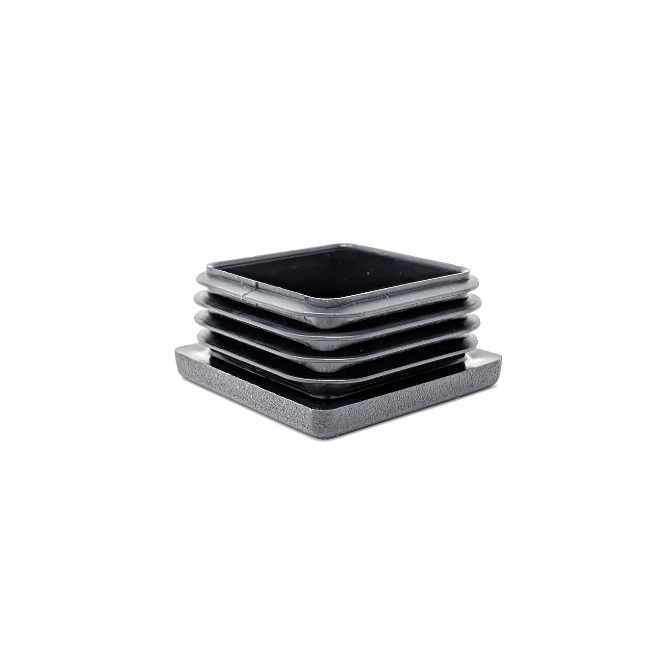 Keay Vital Parts Black Square Ribbed Plastic Insert Plugs End Caps (, 40X40mm See Second Image For Dimensions -Pack Of 24) Made In Germany