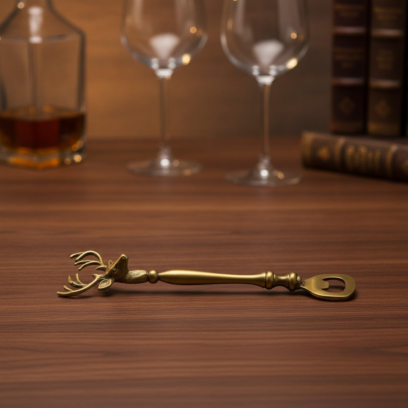 MERIGLARE Abrebotellas Latón Compacto Utensilio | Acabado Metálico, Sacacorchos Latón, Resistente, Abridor Vino, para Bar doméstico, 5x5x18cm