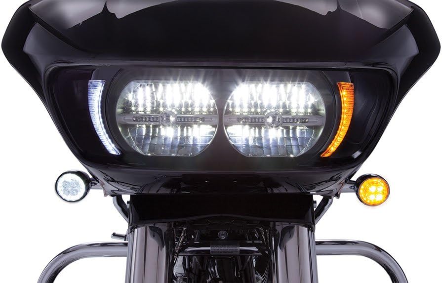Fang® Headlight Bezels for Harley Davidson Road Glide (Black)