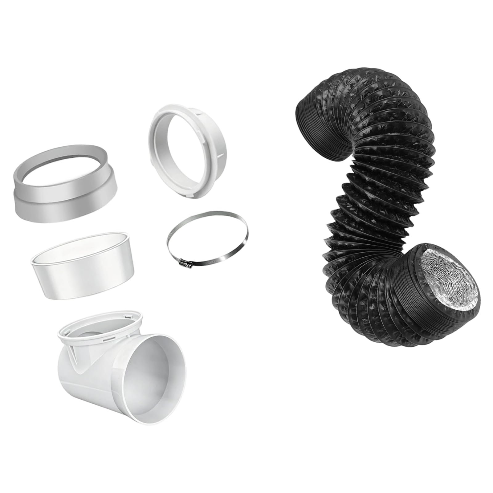 NRVTRE Advanced Dryer Venting Package with Temperature Resistant Pipes and Leak Proof Design Dryer Vent Adapter