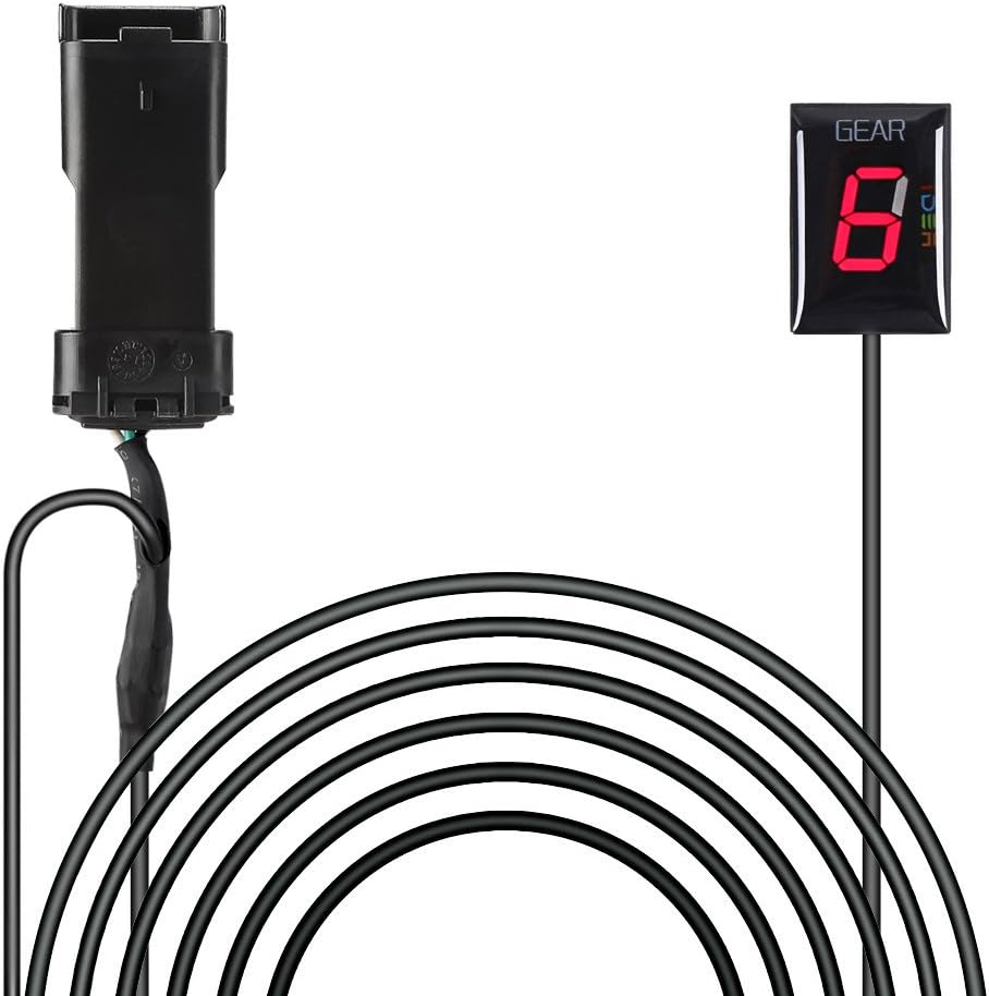 Idea Waterproof Motorcycle Gear Indicator LED Shift Light for Ducati Hyper Monster Scrambler Supersport Superbike (Red)