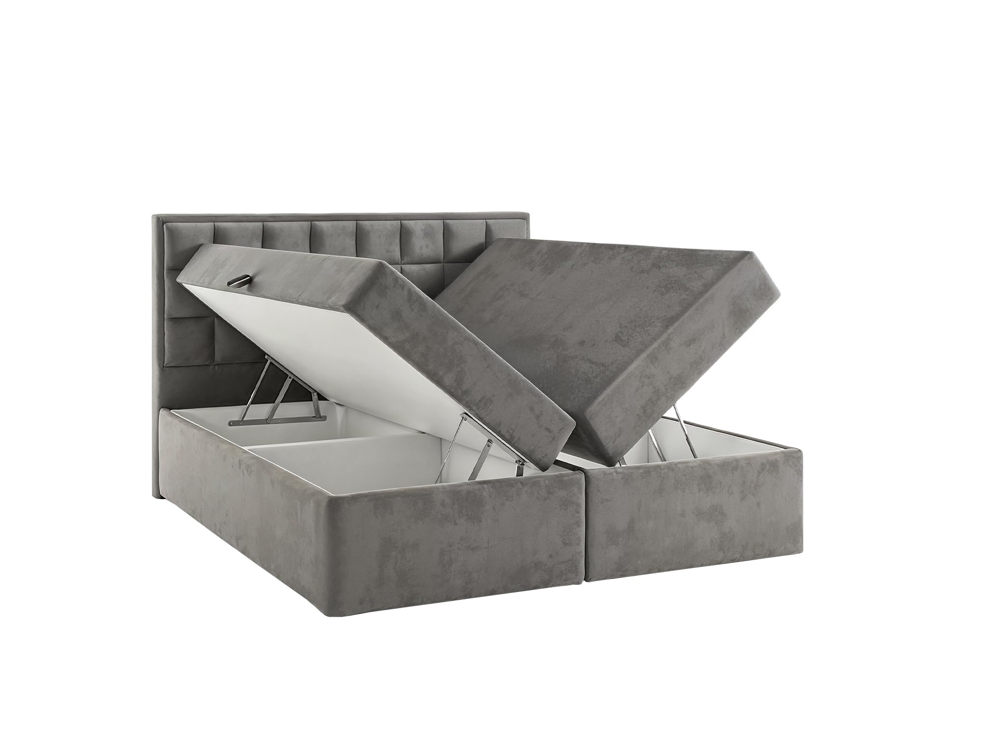 Lit Boxspring 180x200 cm avec Sommier Coffre
