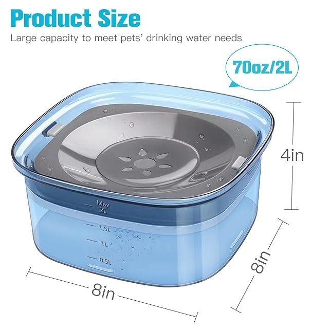 Foto 5 de 8 de Rosixehird Agua para Perros sin Goteo,Agua para Perros a Prueba derrames