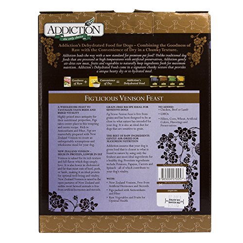 Addiction Fig'licious Venison Feast (Dog) 2lbs / Meaty Bite 4oz Bundle