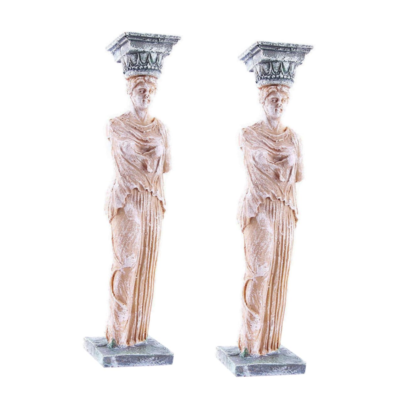 COLLBATH 2 Estatuas de Diosa para Crear un Paisaje Único para Acuario de Resina Pack de 2 Piezas Decoración Elegante y Delicada Fácil de Limpiar para Peceras de Agua Dulce