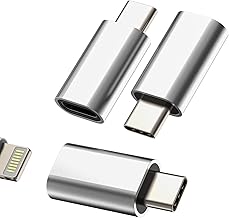 Lightning Female to USB C Male Adapter for iPhone 16 15 (Pack of 3) Quick Charger Connector Plug for Apple iPad Pro Compatible with Samsung S24 S23 Type C Cable Car Accessory