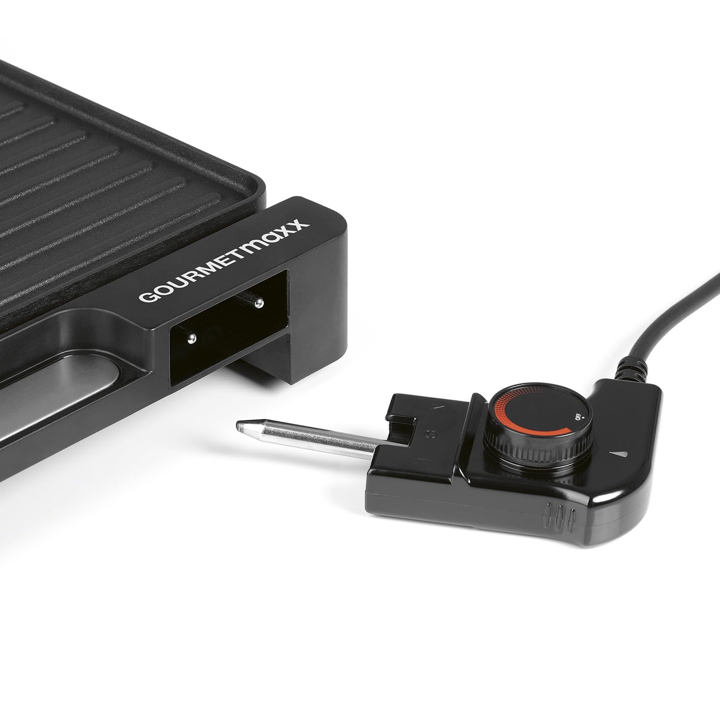 GOURMETmaxx elektrischer Tischgrill | Rauchfreier Elektrogrill 2200W | Grillplatte mit 2 Grillflächen & Antihaftbeschichtung für leichte Reinigung | BBQ Grill mit stufenloser Temperatureinstellung