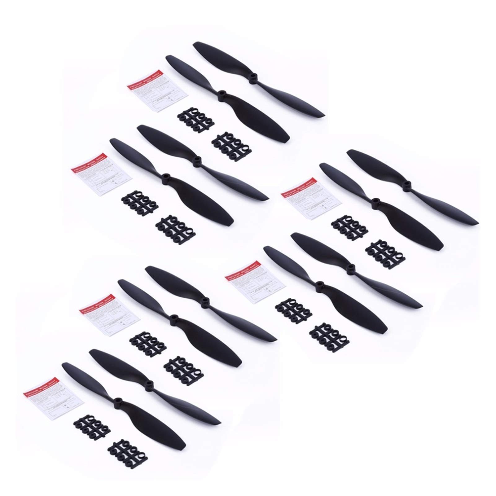 12pcs 10x4.5 1045 1045R Propeller Replacement Props, for DJI, F450 F550 Multi-Copter RC Camera Drone Spare Parts CW CCW Wing Kits Drone Propeller(Black)