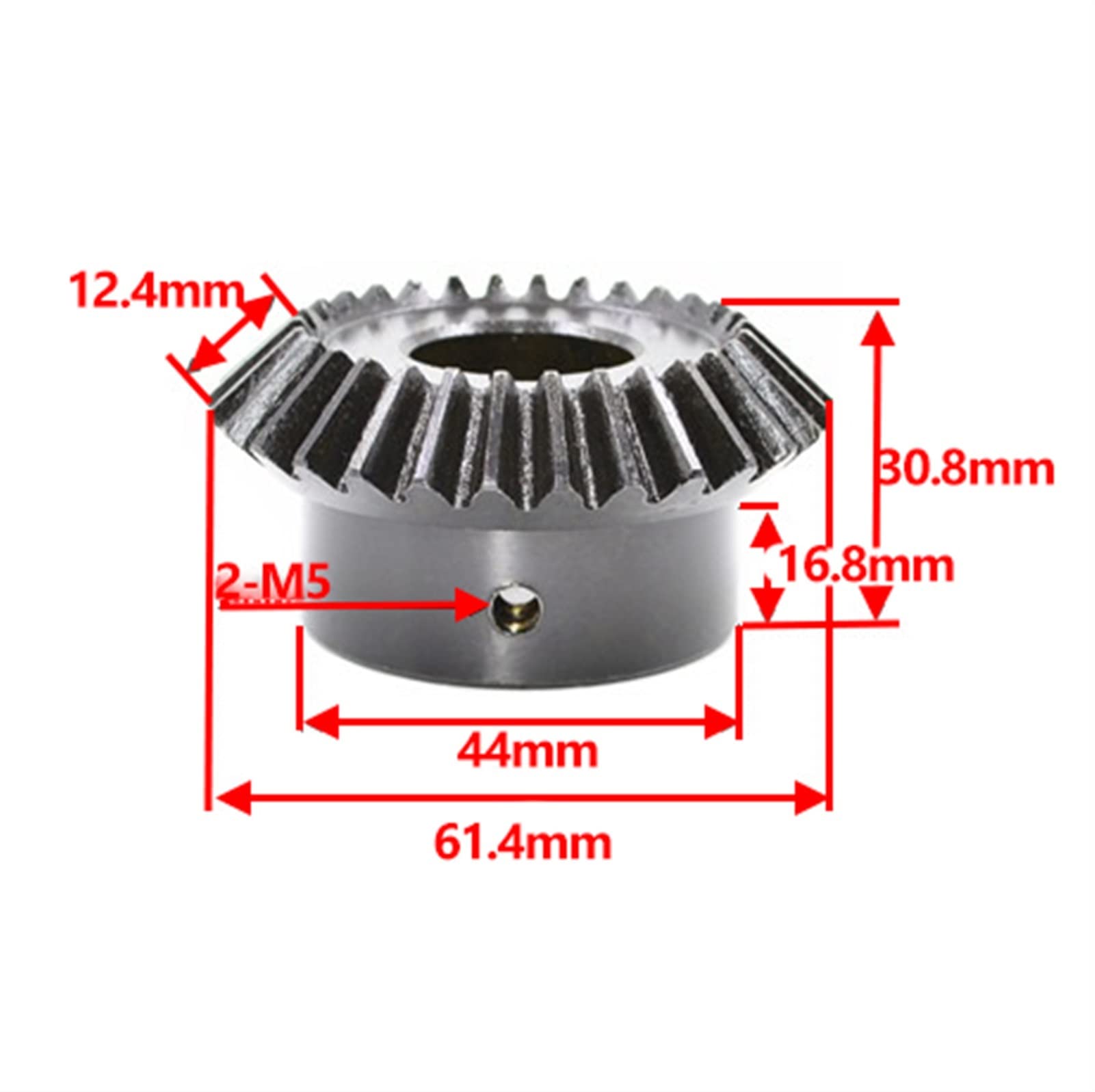 Ingranaggi conici in acciaio, pignone conico a spi 2 pz 2 Modulo 30 Denti Ingranaggio Conico 16mm 20mm 28mm Foro Interno 2M 30T Spirale ingranaggio Elicoidale 90 Gradi Drive Commutazione Ingranaggio I