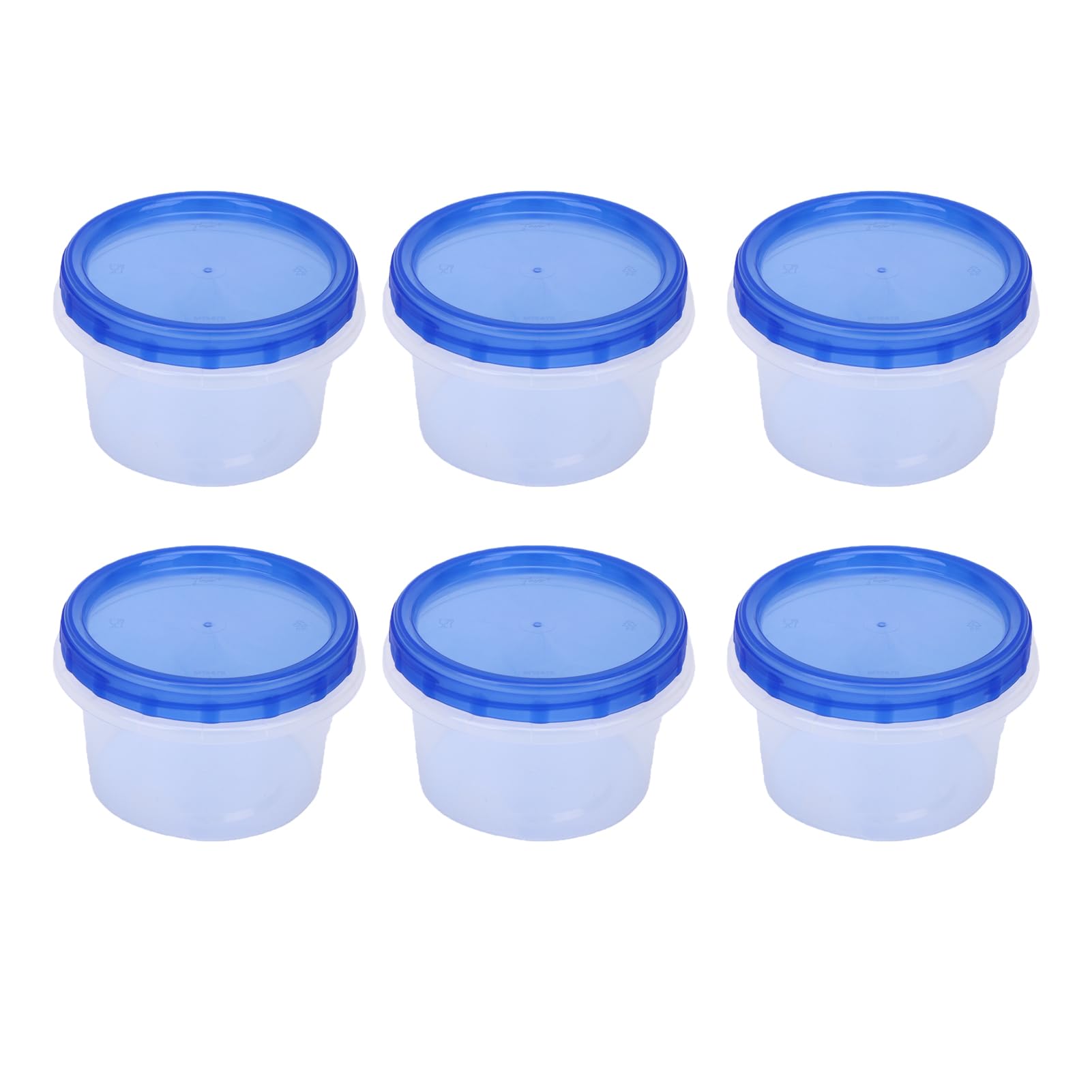 Pissente Airtight Food Storage Containers, Plastic Freezer Storage Containers 6 Pack 16 with Twist Top Lids, Leakproof Stackable Clear for Fridge Organization Portion Prep (6 PCS Small Size)
