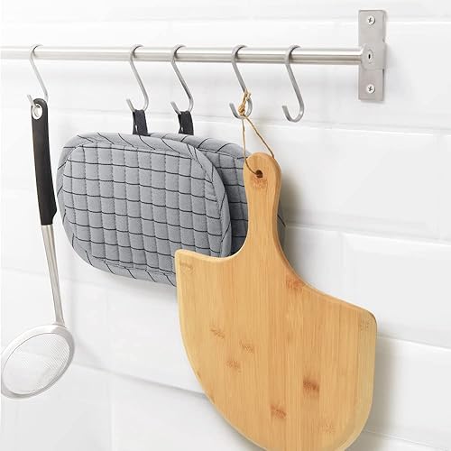 Miniatura 6 de homEdge Juego de piedras para pizza, piedra redonda resistente para hornear pan, pizza, piedra de cocción con paleta de bambú para horno y parrilla,