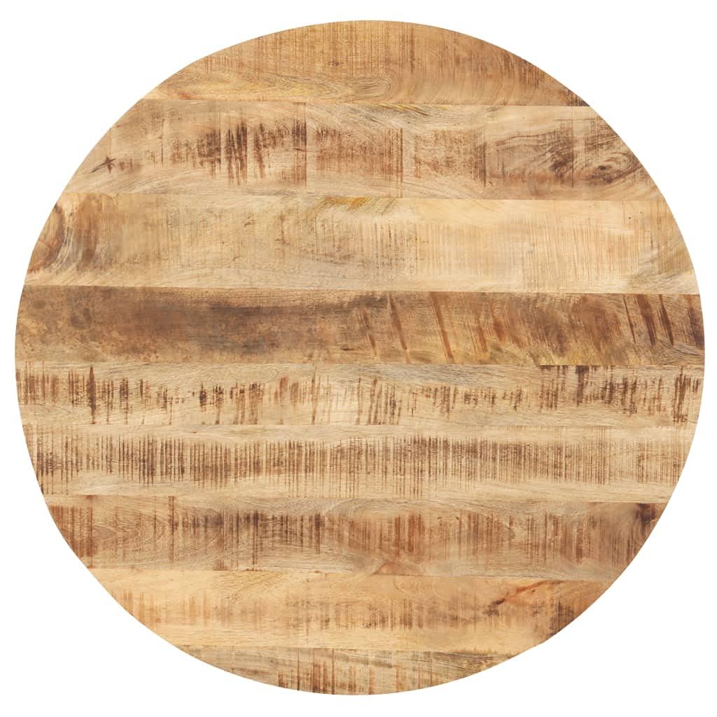 vidaXL Superficie de Mesa Redonda Tablero Comedor Repuesto Salón Sala de Estar Oficina Mueble Encimera 25-27 mm 60cm Madera Maciza de Mango
