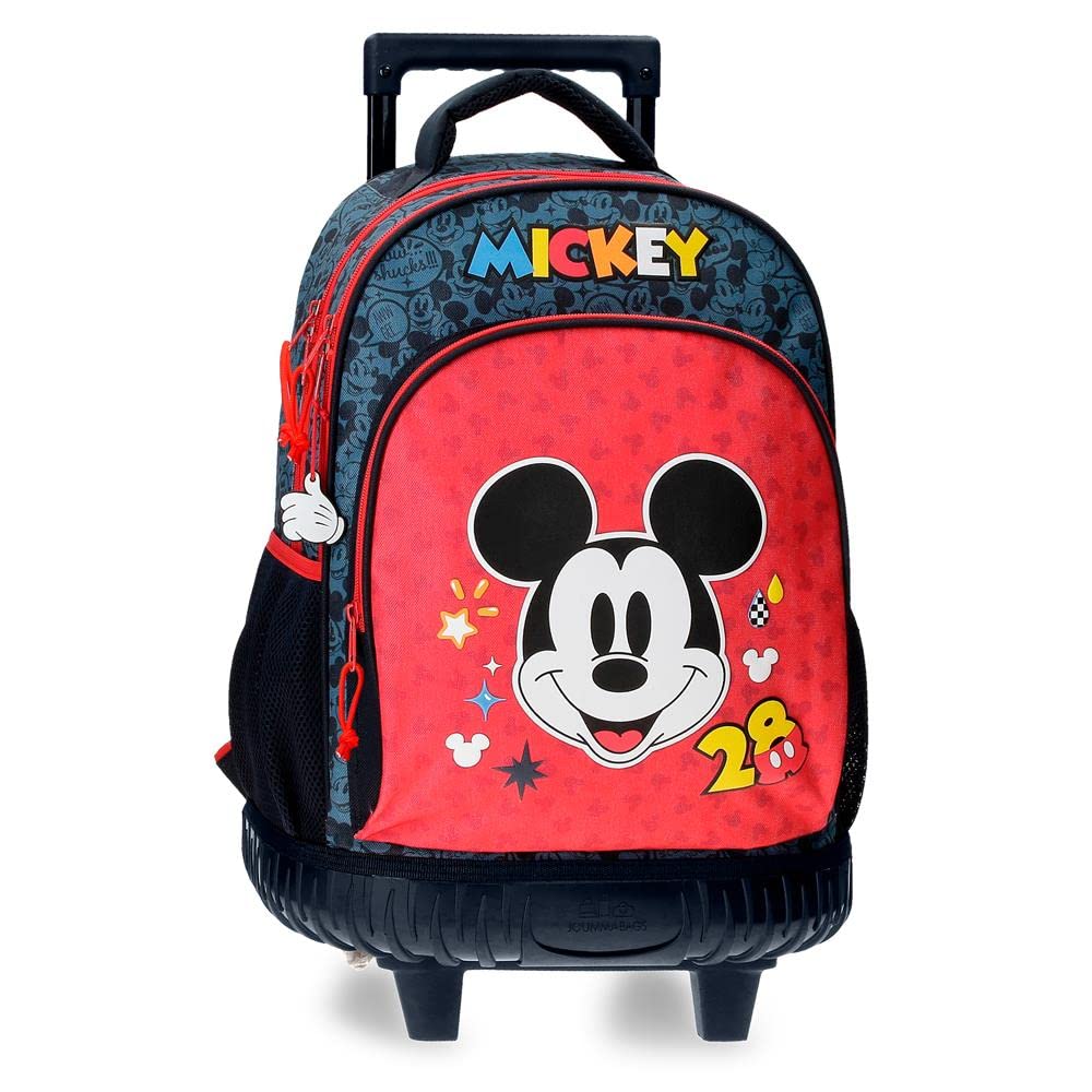 Disney Mickey Get Moving backpack kindergarten Multicolor 19x23x8 cm, Colourful, backpack with wheels