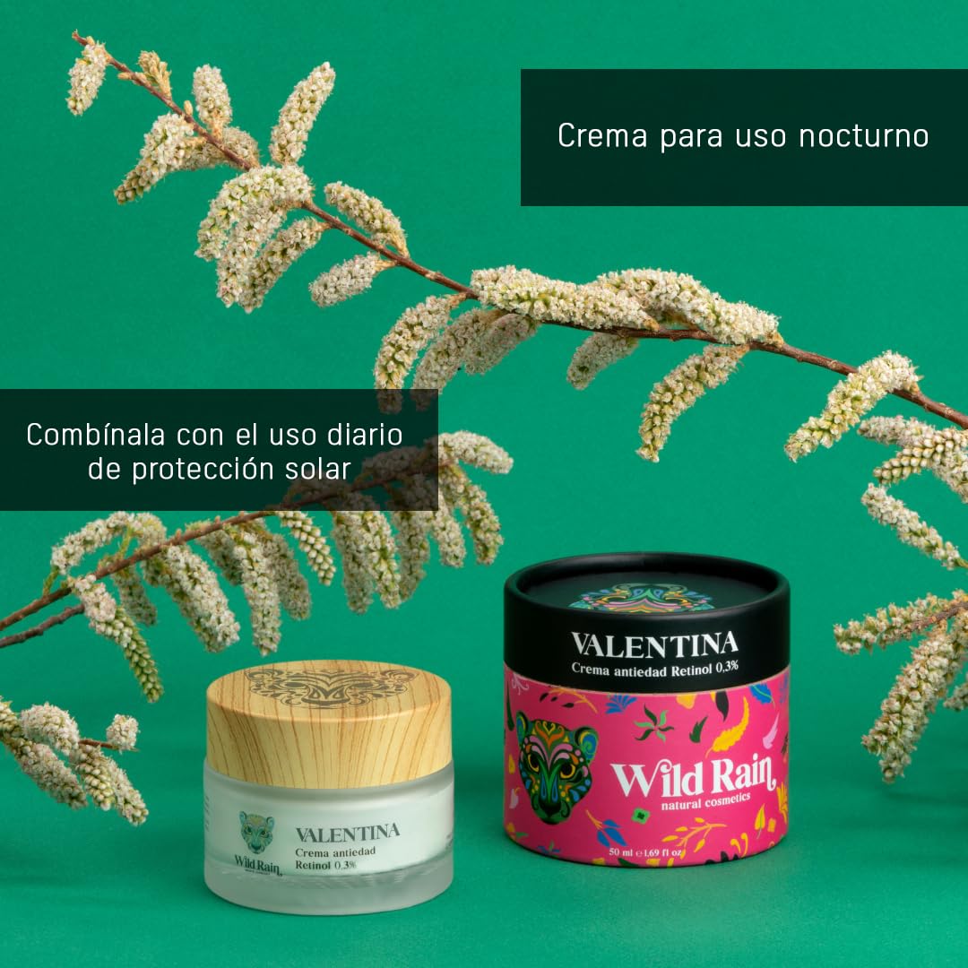 Crema de Noche Antiedad Hidratante Facial con Retinol 0.3% | Renovador Celular + Antiedad | Crema de Noche Antiedad 50 años | Antiarrugas + Luminosidad + Regeneradora + Anti Manchas | 50ml