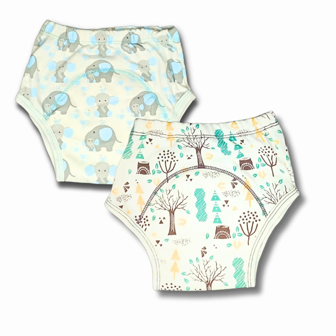 kindermum Kindermum® Cotton Pull-Up Padded Underwear – Set of 2 | Reusable Potty Training Pants for Toddlers | XL (14–17 kg, 24–36 Months) | Multicolour-picture-29