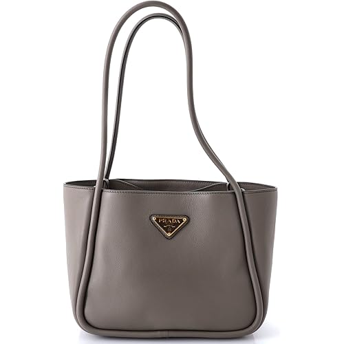 Prada, Pre-Loved Tote Bag Soft Grain Leather Mini, Gray