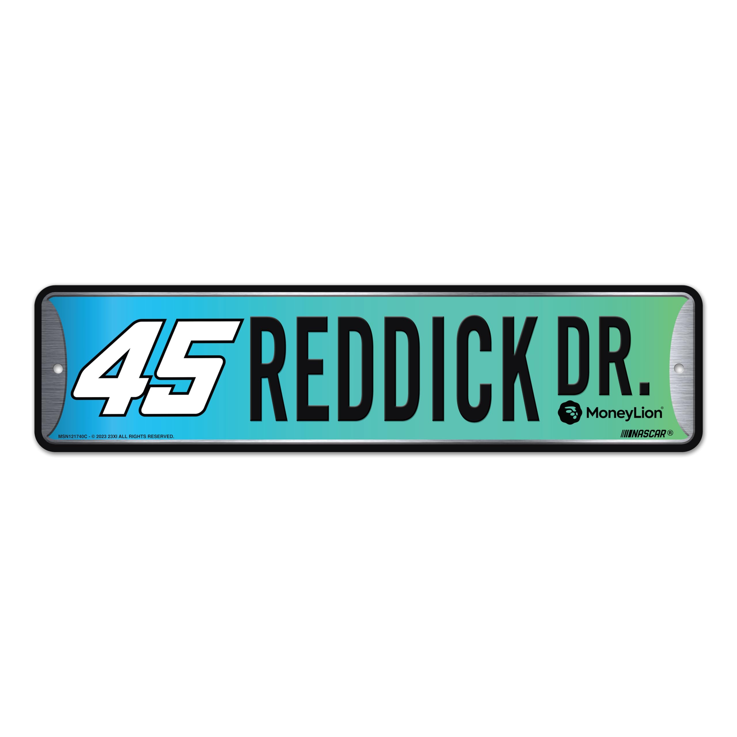 Rico Industries NASCAR Racing Tyler Reddick Metal Street Sign 4" x 15" Home Décor - Bedroom - Office - Man Cave
