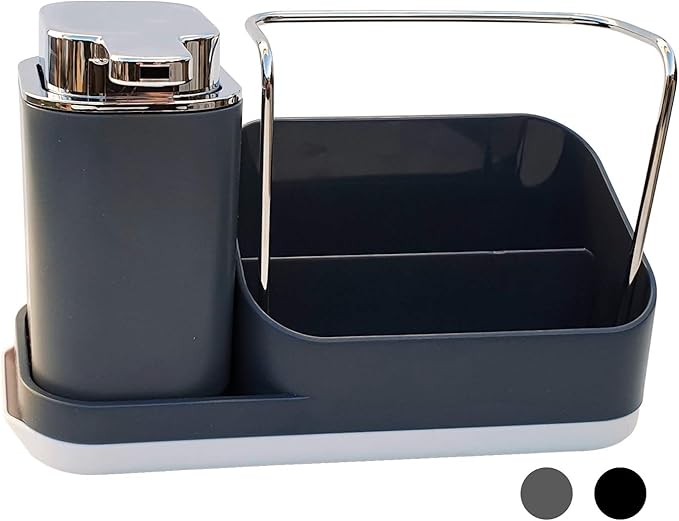 Spülbecken Organizer Mit Abtropffläche - Erweiterbarer Schwammhalter Für Küchenspüle - ABS Plastik