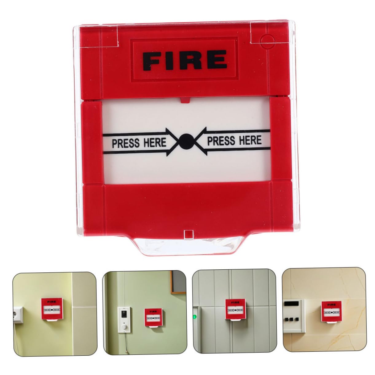 SHINEOFI 2piezas Botón Emergency Fire Switch Rojo Manual Reset para Sistema Alarma Casa Oficina Hotel Fácil Instalación y Alta Visibilidad